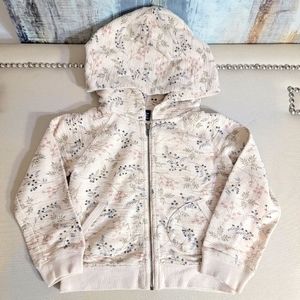 Baby Gap Textured Floral Sweater w/ Hood 4T